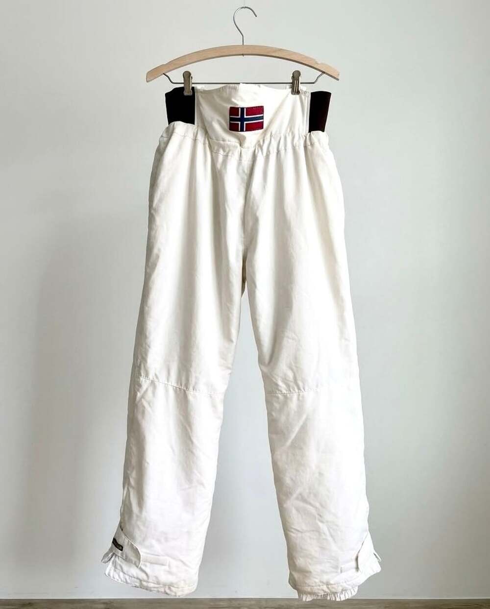 Vintage White Napapijri Ski Pants High Waisted Snow Trousers